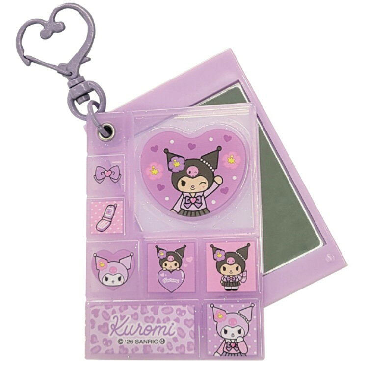 クロミ タイルシール風ミラー 702841 マイメロディ&クロミ&キティ KUROMI サンリオ スタイルアップ