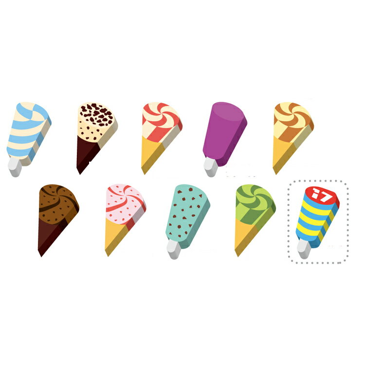 【柄はおまかせ】 セブンティーンアイス シークレット消しゴム おやつマーケット 502366のサムネイル