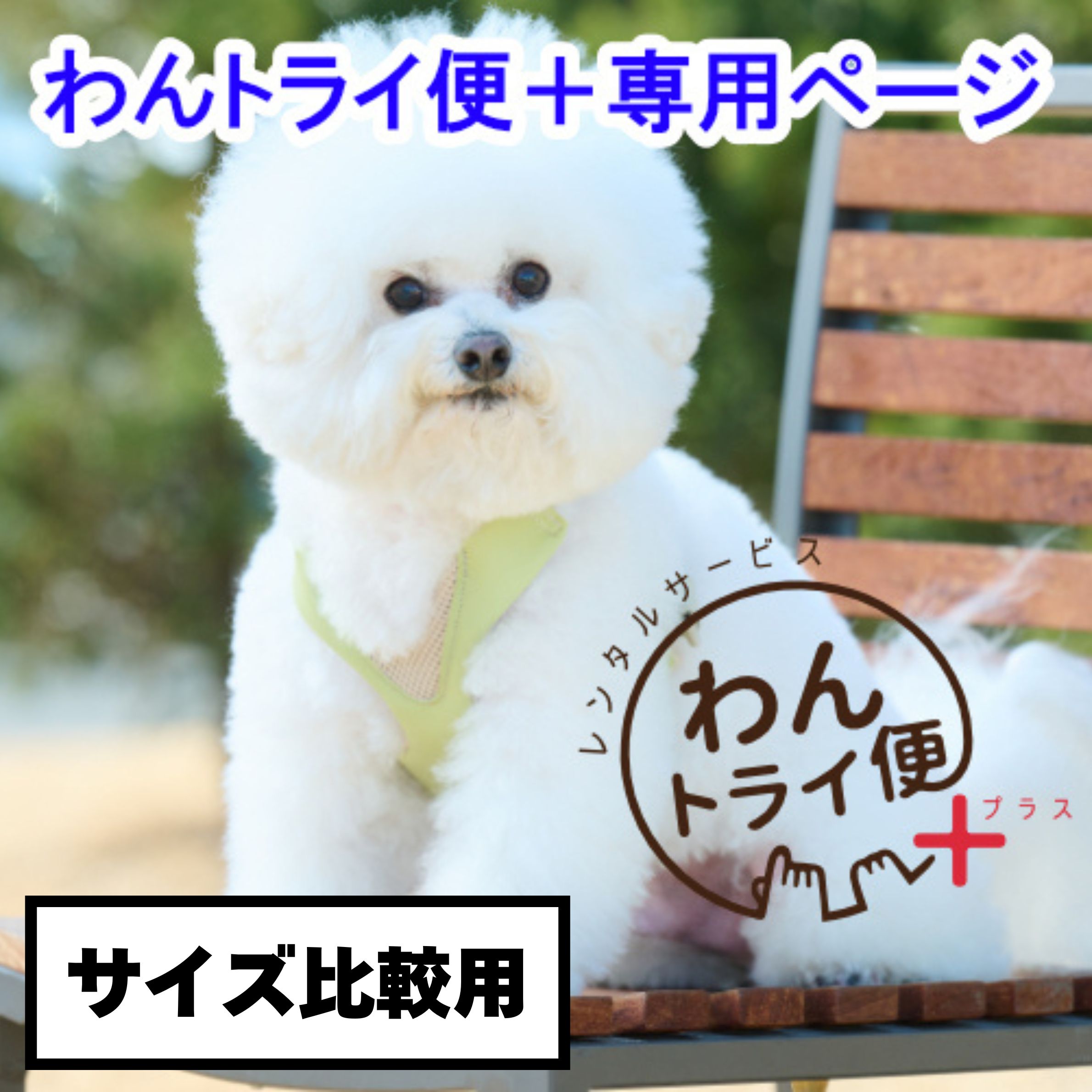 大人気!気管を圧迫しないハーネス「ハーレスト」待望の第2弾! 気管を圧迫しない形状+首元クッションで優しくサポート! さらに“心地いい”カタチを追求しました。 ハーネスに専用リードが付いているので、オシャレにお散歩を楽しむことができます♪ リードを強く引っ張られても、気管に生地が当たらず圧力がかからないのが、愛犬を想う飼い主さまに嬉しいポイント。 ■こんなお悩みありませんか? アニサポハーレストは、 「水を飲んだ時にゲホゲホとむせてしまう‥・」そんな愛犬の姿にお悩み方や、 「愛犬が高齢になり、身体に優しい首輪をさがしている」という方にもおすすめです。 特徴 ・気管を圧迫しないやさしさ設計 ・ハーネスは2か所の調整で簡単フィット ・お散歩中の手抜けを防止する調節機能付きリード ・柔らかく肌に優しい通気性クッション素材 ・頭を通して留めるだけの簡単装着 『いつまでも元気にお散歩してほしい』そんな愛犬想いのご家庭にこそ、このハーネスをご活用いただき、だいすきなお散歩を、思いっきり楽しんでください。 ■サイズ：胸周囲を基準にお選びください。 XSサイズ…首周囲:18〜22cm　胴周囲:25〜34cm　参考体重:〜3kg Sサイズ …首周囲:22〜28cm　胴周囲:33〜42cm　参考体重:3〜5kg Mサイズ …首周囲:28〜33cm　胴周囲:41〜50cm　参考体重:5〜8kg Lサイズ…首周囲:33〜40cm　胴周囲:50〜62cm　参考体重:8〜12kg ※本製品は気管を圧迫しない形状のため、犬の体型や動き、換毛期、シャンプー後などによって抜けやすくなってしまう場合がございます。必ず使用中は犬から目を離さないようご注意ください。 カラーバリエーション よりフィットできるサイズ調整 獣医師コメント※こちらはレンタルサービス「わんトライ便+」の専用ページです ※ 販売用の商品ページではございませんのでご注意ください。　 ※前後サイズ比較用になりますのでご注意ください。 ※わんトライ便+はクレジット支払のみの対応です。 コレクト(代引き)でご注文確定された場合はキャンセルとなります。 ※期間は【7日間のみ】となります。予めご了承ください。 ※レンタル品の色はランダムになります