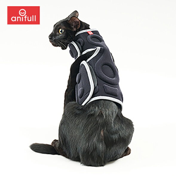 【欠品中のためご用意出来次第、順次発送】【anifull 公式】アニサポ にゃんケアチョッキ アニフル 日本製 猫 猫用 爪切り ネコちゃん 爪切りチョッキ 可動域制限 軽量 コンパクト ひねり抑制 耳掃除 歯磨き おとなしく ピタリ ブラック グレー