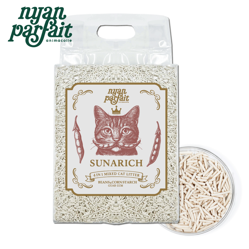 【animacolle 猫砂 SUNARICH】公式 天然由来 猫 ねこ 強力消臭 トイレに流せる お手入れ簡単 香料なし ..