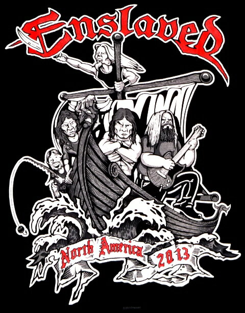 ENSLAVED エンスレイヴドCARTOON BAND オフィシャル バンドTシャツ