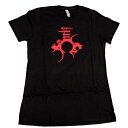 ENSLAVED エンスレイヴドRED LOGO SYMBOLS BABYDOLL レディース オフィシャル バンドTシャツ