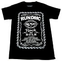 RUN DMC ラン・ディー・エム・シーROCK AND RULE WHISKEY LABEL オフィシャル バンドTシャツ
