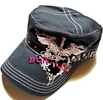 BON JOV IボンジョヴィLadies Grey/Pink Circle Tour Hat