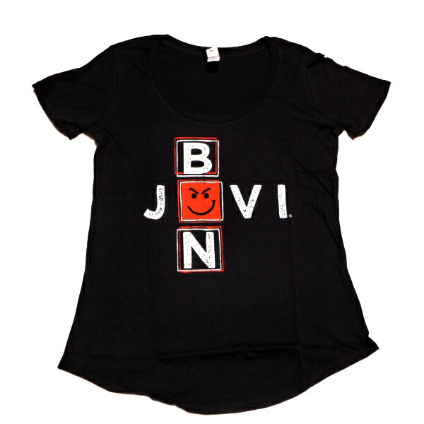 BON JOVI ボンジョヴィRED FACE-LADIES レディース バンドTシャツ