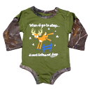 BUCKWEAR-COUNT ANTLERS INFANT BOYS LS CAMO RomperFEATURING REALTREE XTRA オフィシャル 長袖ロンパース