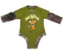 BUCKWEAR-DREAM BIG INFANT BOYS LS CAMO Romper オフィシャル 長袖ロンパース