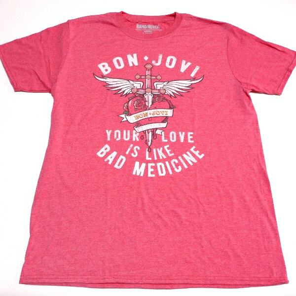 BON JOVI ボンジョヴィBAD MEDICINE RED オフィシャル バンドTシャツ
