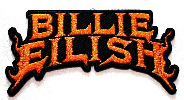 BILLIE EILISH ビリー・アイリッシュFLAME ORANGE PATCH オフィシャル バンドワッペン