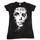 HIM ヒムSKULL FACE Babydoll オフィシャル レディースバンドTシャツ