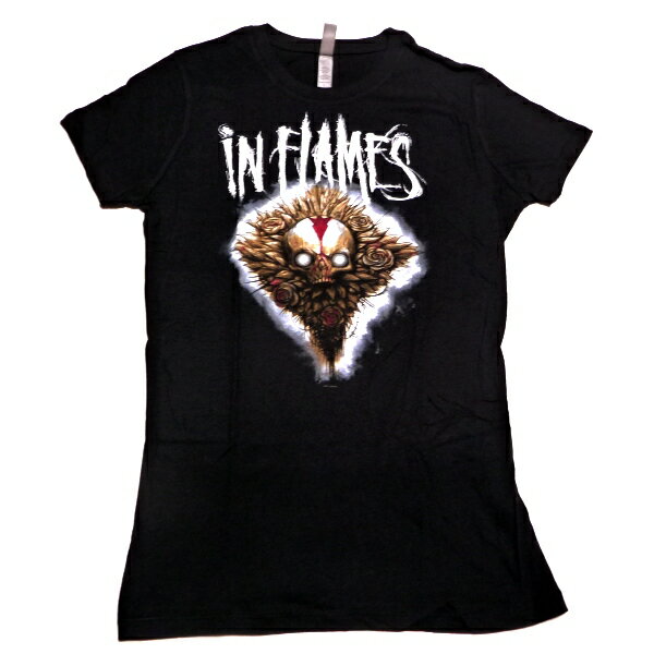 ☆☆☆【2枚までメール便対応可】IN FLAMES インフレイムスJESTER SKULL Babydoll レディース オフィシャル バンドTシャツ【あす楽対応】