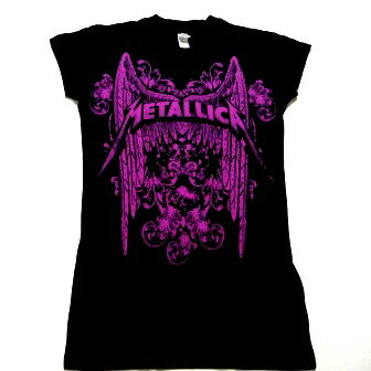 METALLICA メタリカRNR WINGED LOGO GIRLIE レディース オフィシャル バンドTシャツ