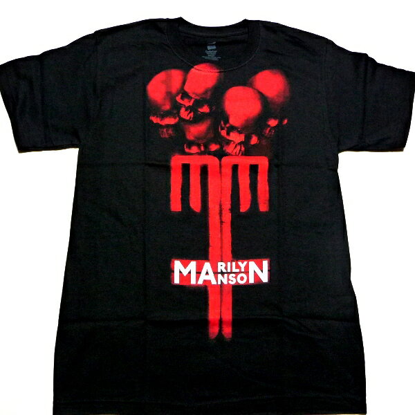 【楽天市場】【2枚までメール便対応可】MARILYN MANSON マリリンマンソンSKULL CROSSオフィシャルバンドTシャツ【あす楽