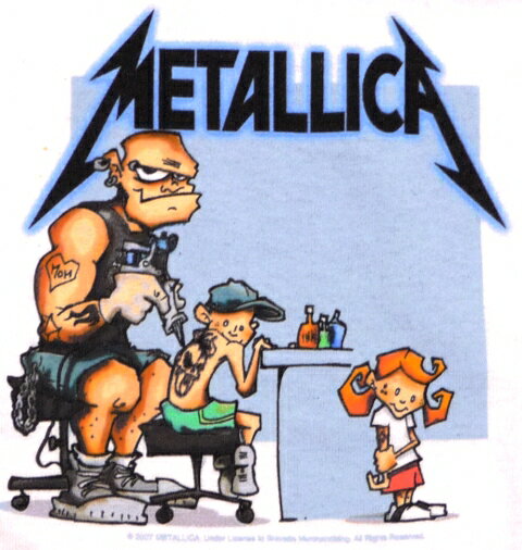 METALLICA メタリカTATTOO TODDLER WHITE オフィシャルバンドベビーTシャツよちよち歩き（幼児）オフィシャルバンドTシャツ