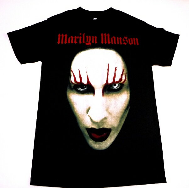 楽天ANIMAL-ROCKMARILYN MANSON マリリンマンソンBIG FACE RED LIDSオフィシャル バンドTシャツ