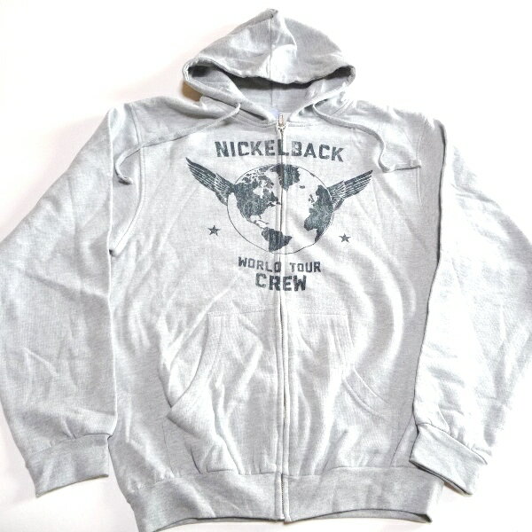 NICKELBACK ニッケルバックWORLD TOUR CREW ZIP HOODIE オフィシャル ZIP UPパーカー