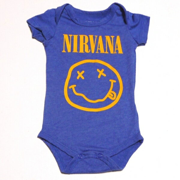 NIRVANA ニルヴァーナYELLOW SMILE BLUE ROMPER オフィシャル ロンパース