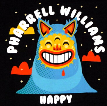 /PHARRELL WILLIAMS ファレル・ウィリアムスHAPPY Babydoll オフィシャル レディースアーティストTシャツ / 2枚までメール便対応可