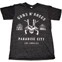 Guns N' Roses KYAh[[XSKELETON L.A. LABEL MENS TRI-BLEND ItBV ohTVc