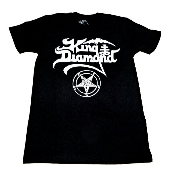 KING DIAMOND キング・ダイアモンドLogo with Pentagram オフィシャル バンドTシャツ