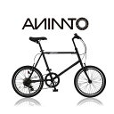 【ANIMATOアニマート】 ミニベロ SURFARAMA(サーファラマ) 20インチ 小径自転車  ...