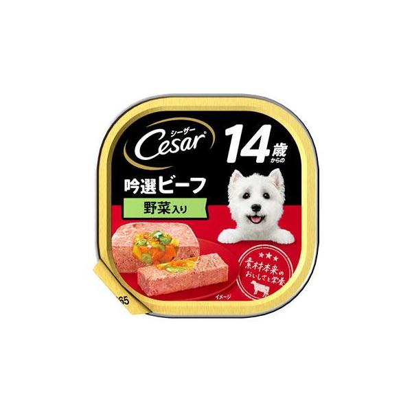 【賞味期限切れ】シーザートレイ 14歳からの吟選ビーフ 野菜入り 100g（26.06.12）