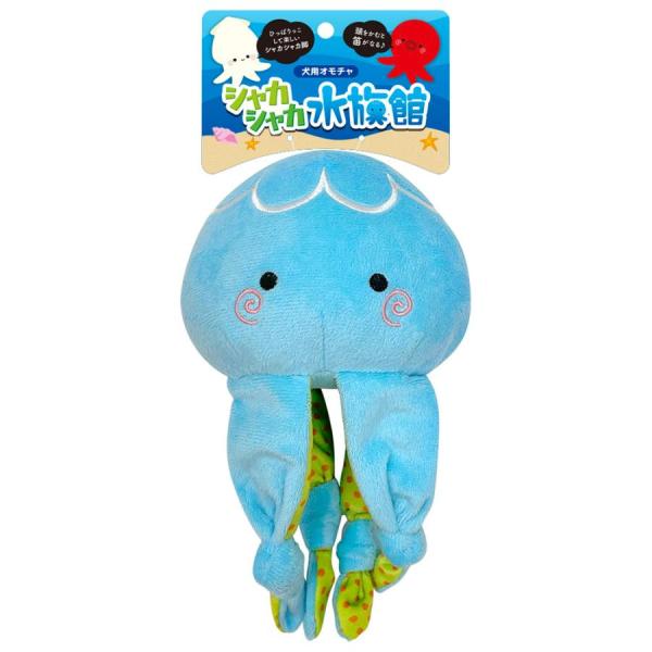 スーパーキャット シャカシャカ水族館 クラゲ ひっぱりっこが出来る可愛いおもちゃです。 頭を噛むと笛がなります。 ---原産国--- 中国 ---材質--- ポリエステル、ポリエチレン、EVA ---サイズ--- 約130×100×230mm ・リニューアルに伴い、商品パッケージ・内容が変更となっており、画像・内容と異なる場合がございます。 ・ご購入いただいたタイミングにより、お品切れの場合がございます。その場合は別途ご連絡させていただきます。