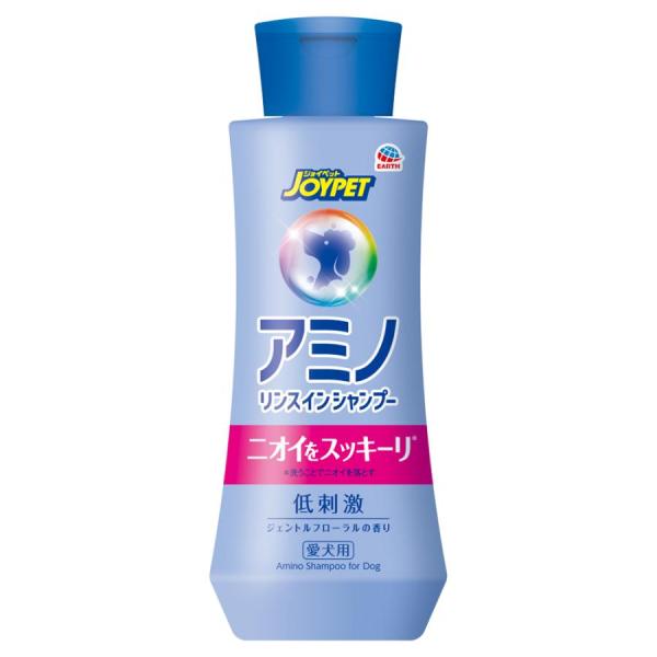 アース・ペット JOYPET アミノリンスインシャンプー 本体ボトル 350ml 愛犬とふれあうときに気になるニオイをスッキリ洗い落とします。 化粧品グレードのアミノ酸系洗浄成分100％泥汚れなどをしっかり落とします。 皮ふにやさしい低刺激処方です。柿タンニンエキス配合しました。 やさしいジェントルフローラルの香りです。 ---対象--- 犬 ---原産国--- 日本 ---成分--- 水、ココイルグルタミン酸2Na、グリセリン、ラウロイルメチルアラニンTEA、フェノキシエタノール、香料、キサンタンガム、パラベン、カキタンニンエキス、ポリクオタニウム-10 ・リニューアルに伴い、商品パッケージ・内容が変更となっており、画像・内容と異なる場合がございます。 ・ご購入いただいたタイミングにより、お品切れの場合がございます。その場合は別途ご連絡させていただきます。
