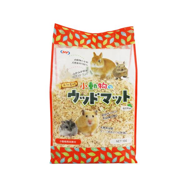 ナチュラルペットフーズ 小動物のウッドマット 10L やわらかくさわり心地のよいソフトウッドを使用した 天然素材100％の小動物用床敷材です。 天然木のいい香りで小動物もリラックス！ クッション性が高く、吸湿・保温性に優れているので一年中お使いいただけます。 松の木由来の消臭・抗菌効果でケージ内をいつも快適に！ ---対象--- 小動物 ---原材料--- 松の木 ・リニューアルに伴い、商品パッケージ・内容が変更となっており、画像・内容と異なる場合がございます。 ・ご購入いただいたタイミングにより、お品切れの場合がございます。その場合は別途ご連絡させていただきます。
