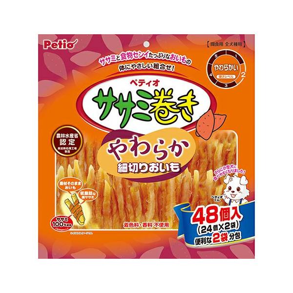 ペティオ ササミ巻き やわらか細切りおいも 48個入