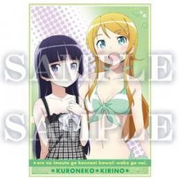 【新品】アニくじ 俺の妹がこんなに可愛いわけがない。 F-1賞 クリアポスター 桐乃 & 黒猫 (水着)