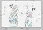 鬼滅の刃 特別編集版 兄妹の絆・浅草編 予告原画ポストカード 鱗滝左近次 冨岡義勇