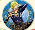 ONE PIECE ワンピース バースデージュエリー缶バッジ 3月 サンジ 麦わらストア