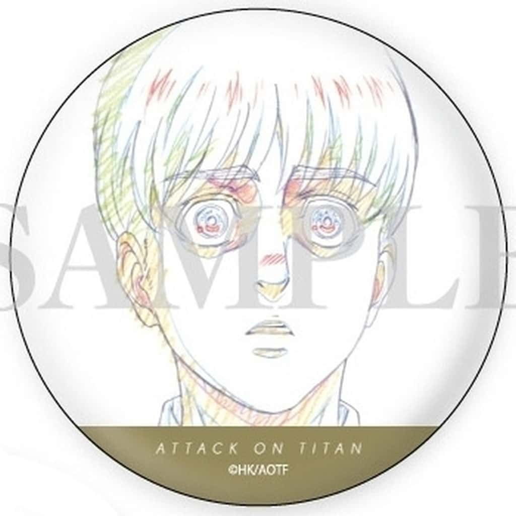 進撃の巨人 The Final Season 缶バッジ 03.原画イラスト アルミン・アルレルト