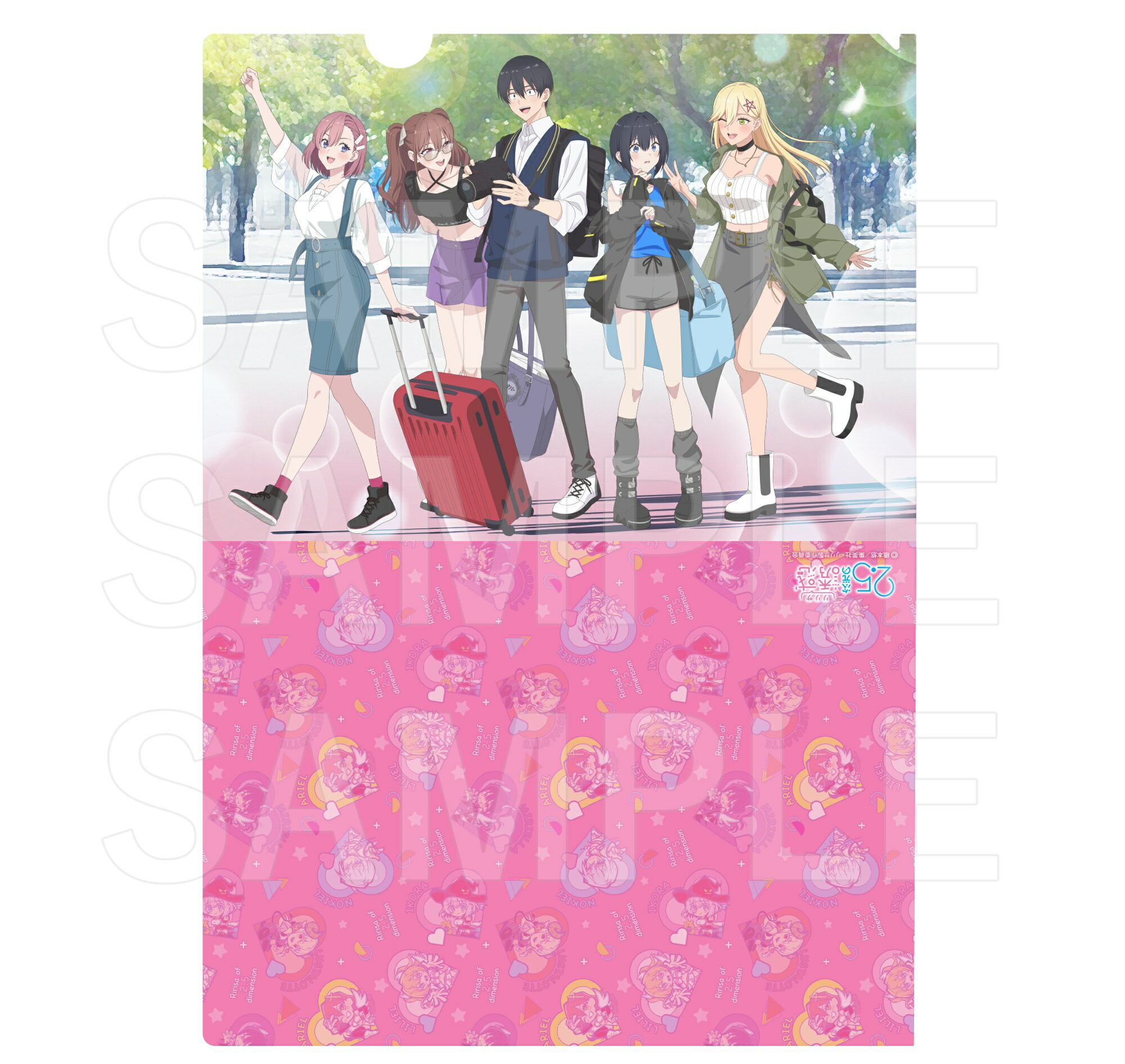 2.5次元の誘惑 クリアファイル イベントへGo! 集合 グッズ 天乃リリサ 橘美花莉 ノノア 喜咲アリア 奥..
