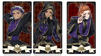 ディズニー ツイステッドワンダーランド アルカナカードコレクション 2 カリム・アルアジーム ＆ジャミル・バイパー ＆ ケイト・ダイヤモンド 式典服