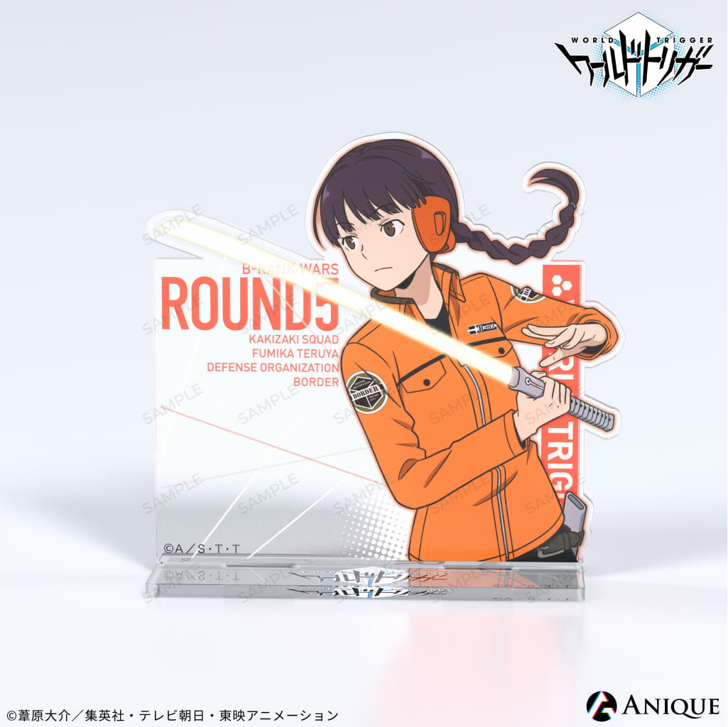 【最終セール！75 OFF】ワールドトリガー 照屋文香 アクリルスタンド Anique アニーク WORLD TRIGGER ワートリ グッズ アニメ 漫画 コミック 新規描き下ろし アクリル フィギュア 柿崎隊 クリア 透明 B級ランク戦