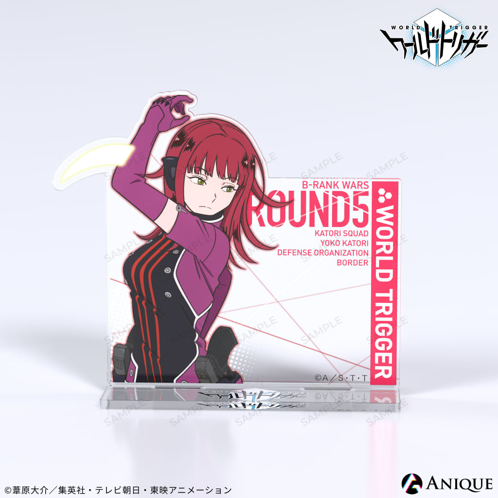 【最終セール！75 OFF】ワールドトリガー 香取葉子 アクリルスタンド Anique アニーク WORLD TRIGGER ワートリ グッズ アニメ 漫画 コミック 新規描き下ろし アクリル フィギュア 香取隊 クリア 透明 B級ランク戦