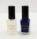 MIYUNANA ネイル ガーターブルー+ベース&トップ 2本セット 除光液がいらないナチュラルウォーター マニキュア ポリッシュ ネイルカラー 無臭・速乾マニキュア Made in JAPAN 日本製 セルフネイル 時短ネイル 簡単 おしゃれ かわいい