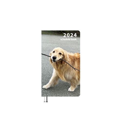 【予約販売】 ゴールデンレトリバー犬のコメ 2024年 ポケット スケジュール帳 PO24301
