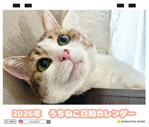 【予約販売】 うちねこ日和 猫 2026年 卓上 カレンダー TC26015