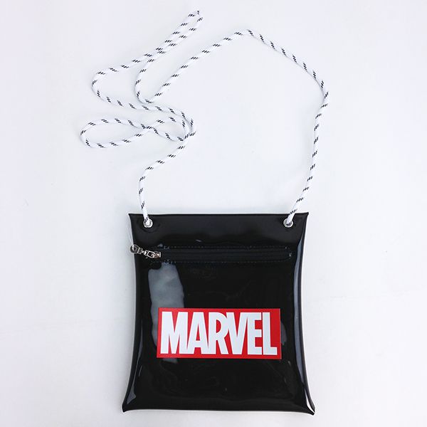 MARVEL マーベル クリアミニショルダーBAG ロゴ カバン BK グッズ 送料込み＊ (MCD)