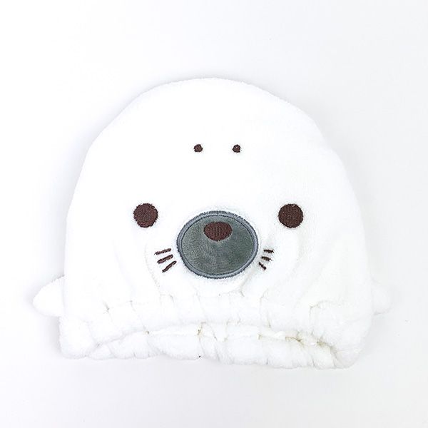 りぶはあと ヘアキャップ アザラシ クイックドライ 速乾 サマー バスタイム