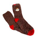 ペコちゃん ルームソックス (ブラウン) 靴下 防寒グッズ 不二家 ギフトにおすすめ