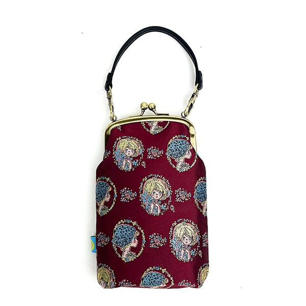 水森亜土 ジャガードメガネケース フレーム バーガンディ スマホケース 亜土ちゃん