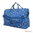 ミッフィー miffy 折りたたみボストンバッグ(M) フラワーブルー