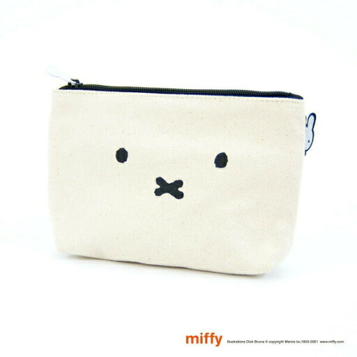 ミッフィー miffy 帆布ポーチ(M) フェイスナチュラル ミッフィー miffy 帆布ポーチ(M) フェイスナチュラル