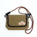 スヌーピー RE-PETミニメッセンジャー カーキ ロゴ バッグ ポシェット