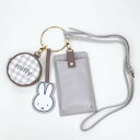 ミッフィー miffy 3連ショルダーポーチ グレー スマホショルダー